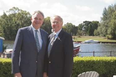 Chris with local policy expert, David Sidwick.